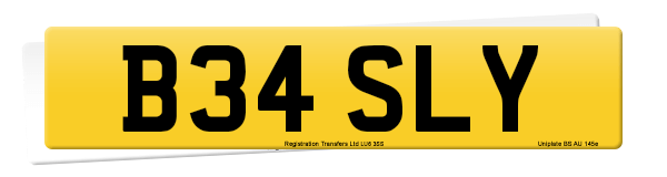 Registration number B34 SLY